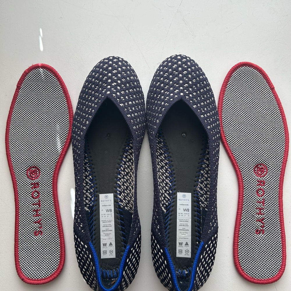 Rothys Maritime Honeycomb Flats SZ 8
